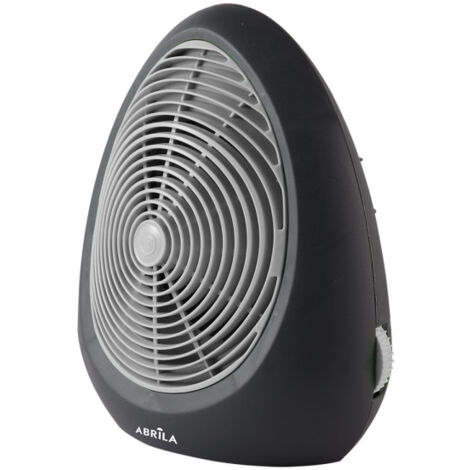 Termoventilador Eléctrico Perugia Negro/Gris 2000W 2 Potencias 3 Funciones Termostato (30,5x27x16cm)