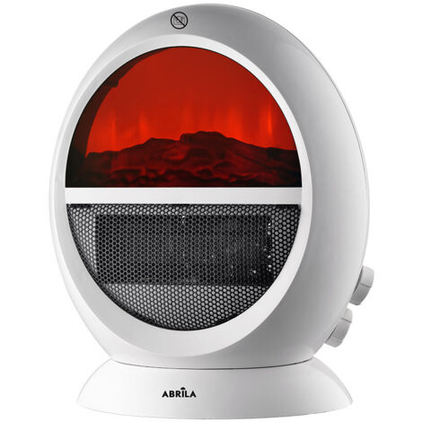 Termoventilador Mongol Blanco 2000W 2 Potencias Efecto Fuego Termostato Oscilante Antivuelco (36x29,8x18,2cm)