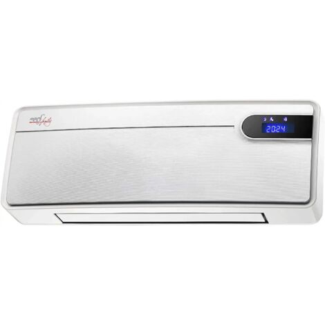 Termoventilatore a Parete 2000W PTC Warmy Wall Bianco con Timer e Telecomando