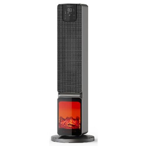 TERMOVENTILATORE CERAMICO A TORRE NERO "ARBE" C/LED MAURER 800-2000W
