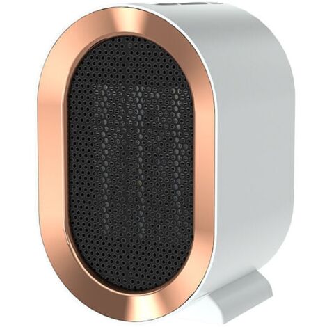 Termoventilatore da 1200 W Piccolo termoventilatore portatile in ceramica a risparmio energetico Termoventilatore per bagno e ufficio riscaldamento e sanitari - Bianco