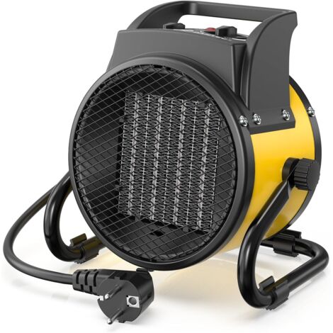 Termoventilatore da 2000 W - Riscaldamento rapido e risparmio energetico - Radiatore elettrico industriale - Angolo regolabile e termostato - Ideale per casa, officina e cantiere