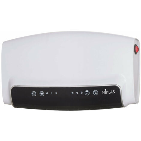 Termoventilatore da parete e d'appoggio PTC Split Urban 1200W 3 potenze Niklas