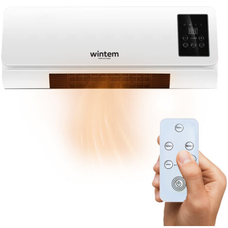 Termoventilatore Elettrico 2000w A Parete Con Telecomando E Timer 6 Ore