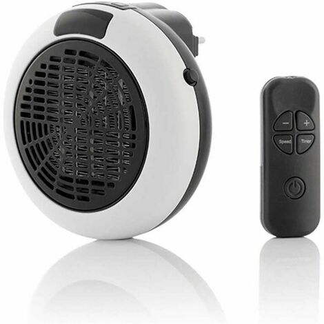Termoventilatore Elettrico da Parete - Radiatore a Piedistallo con Termostato e Timer - Radiatore a Piedistallo con Telecomando Soggiorno Camera da Letto Ufficio - Ceramica - 600W - Bianco