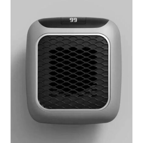 Termoventilatore elettrico intelligente in ceramica da 800 W con spina a muro, mini termoventilatore elettrico con termostato remoto per camera da letto, ufficio, soggiorno (1313 cm)