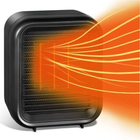 Termoventilatore in ceramica da 800 W - Riscaldatore portatile - 2 impostazioni di temperatura per bagno, ufficio, soggiorno