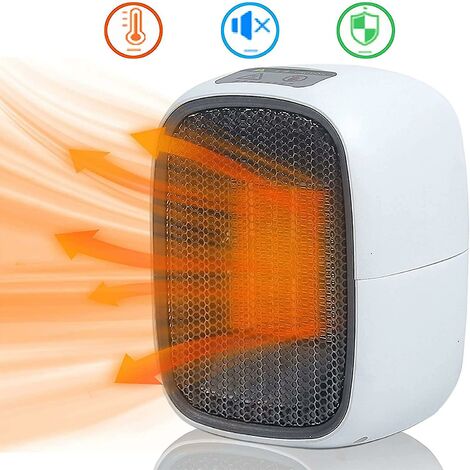 Termoventilatore in ceramica Mini riscaldatore elettrico portatile 500w Termoventilatore in ceramica Ptc per soggiorno, camera da letto e ufficio