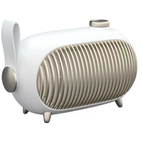 Termoventilatore, Mini Termoventilatore in Ceramica da 500 W/1000 W con 3 Impostazioni di Riscaldamento Rapido, Riscaldatore Elettrico con Termostato e Termoventilatore Antiribaltamento Caldo e Freddo