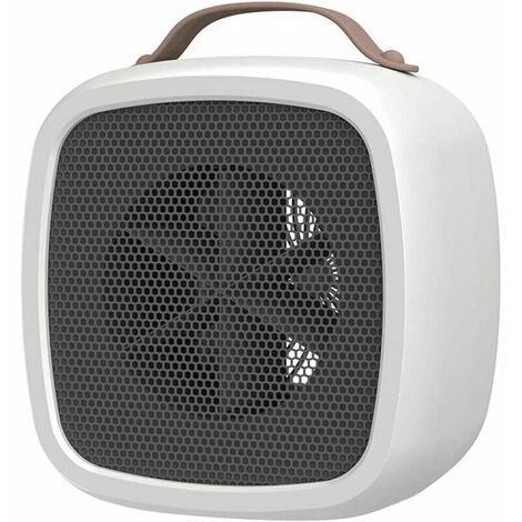 Termoventilatore, piccolo riscaldatore elettrico portatile, termoventilatore da bagno Mini termoventilatore in ceramica Riscaldatore di ambienti per il riscaldamento della stanza dell'ufficio (bianco)