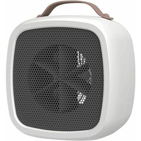 Termoventilatore, piccolo riscaldatore elettrico portatile, termoventilatore da bagno Mini termoventilatore in ceramica Riscaldatore di ambienti per il riscaldamento della stanza dell'ufficio (bianco)