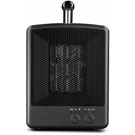 Termoventilatore, piccolo termoventilatore elettrico portatile, termoventilatore bagno, con telecomando, 220V, nero