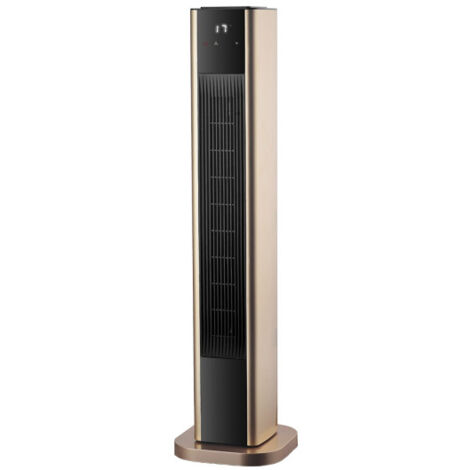 Termoventilatore verticale in ceramica 2000w oro oscillante.2potenze 3 funzioni 86x22x22cm telecomando termostato timer