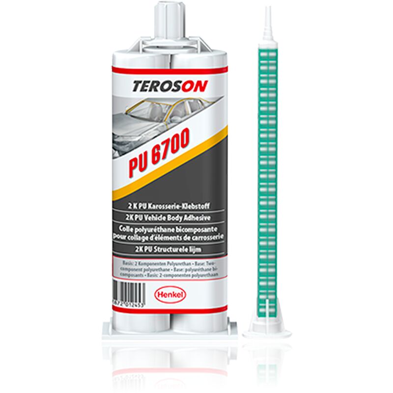 PU 6700 colle polyuréthane bicomposante pour collage de carrosserie 50 ml - Teroson