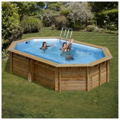 Piscina Gre Ovalada De Madera Sunbay Pool Cannelle 783335E 5.51 Mts X 3.51 Mts X 1.19 Mts De Alto