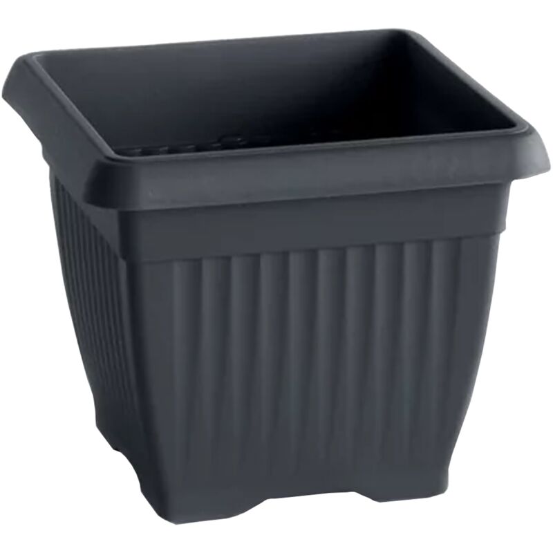 Pot de fleur carré Terra 45x45x35 cm en plastique Anthracite - Prosperplast