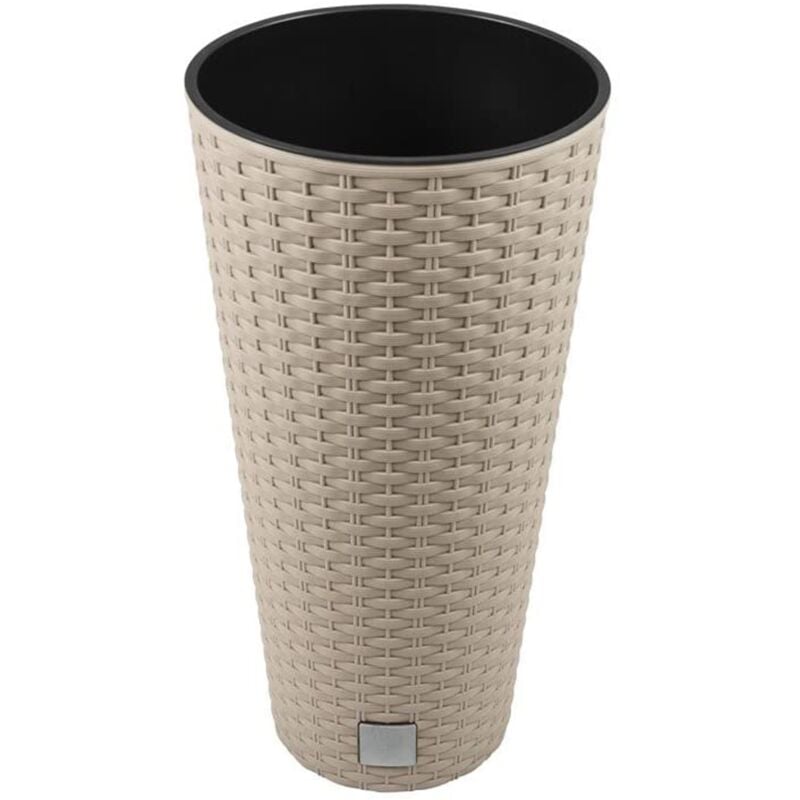 Zanvic - Vaso da 8 litri con inserto 20 x 20 x 38 cm a colori mocca