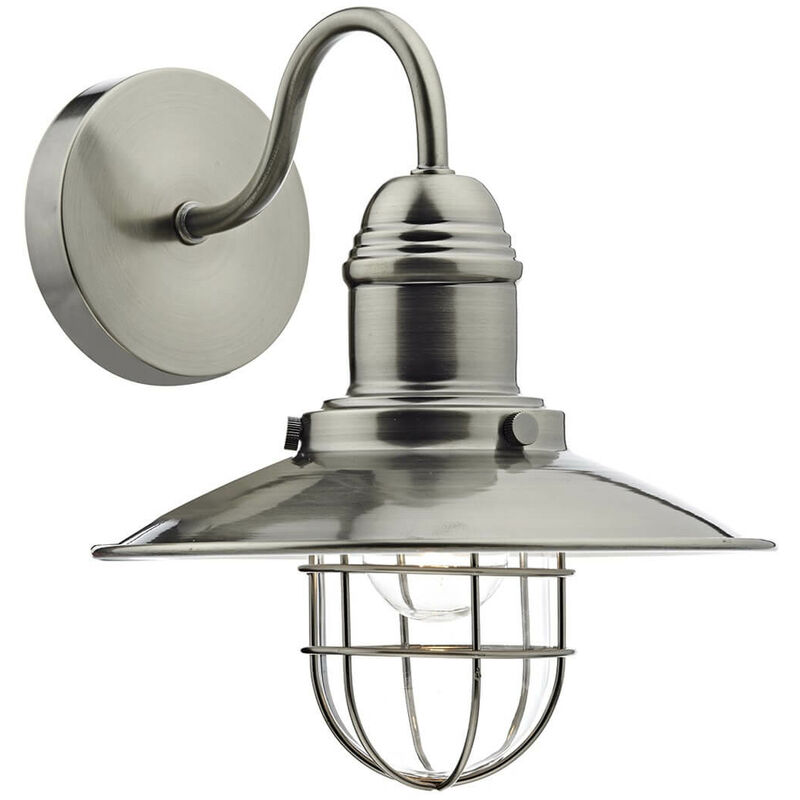 10darlighting - Terrace wall sconce in antique chrome and glass 1 light