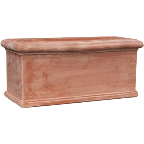 Terracotta flower box festooned 100% Made in Italy entirely Handmade