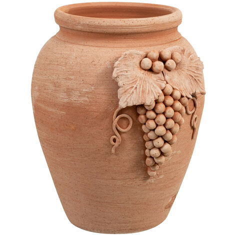 main image of "Terracotta umbrella vase 100% Made in Italy handmade"