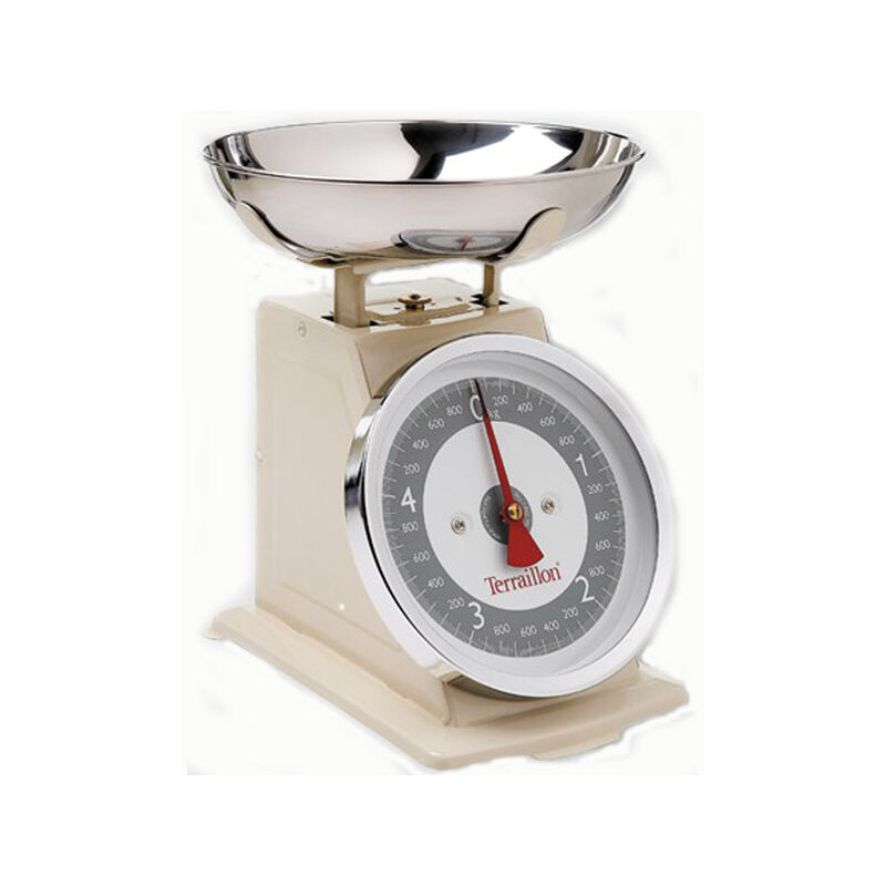 Terraillon - Balance de cuisine mécanique 5kg - 10g 8128 - crème