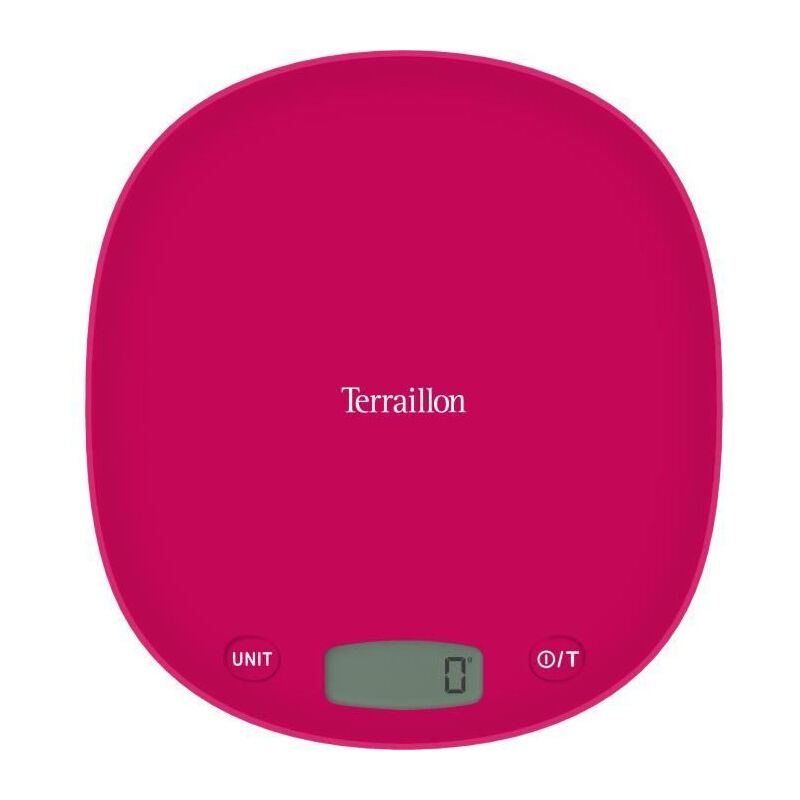 Terraillon - Balance de cuisine électronique Macaron One Cherry - Capacité 3 kg - Graduation 1 g - Conversion liquides