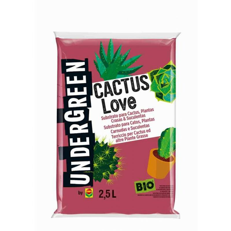 Compo - terrain pour plantes carnivores cactus love undergreen 2 5 litres