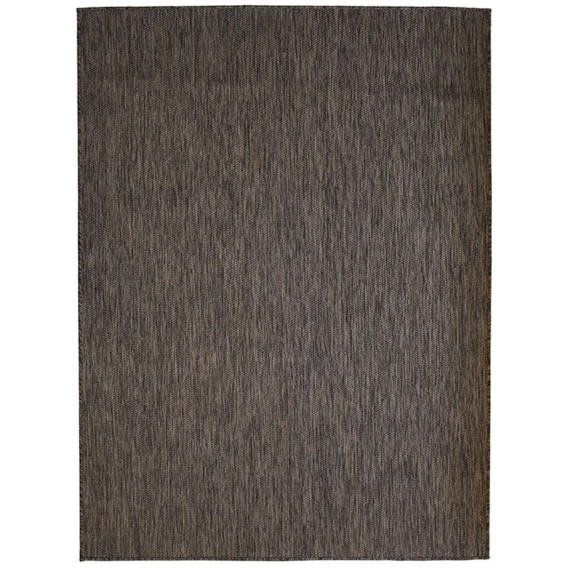 Thedecofactory - terrain uni - Tapis intérieur-extérieur aspect jute marron 195x275