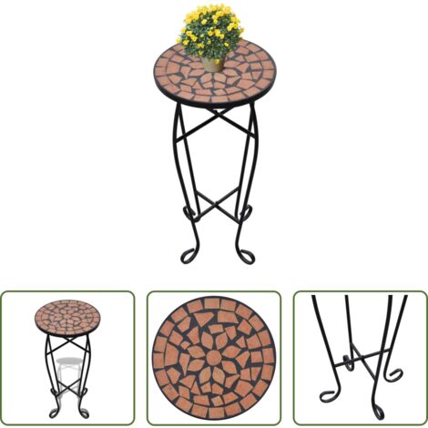 Terrakotta -  Beistelltisch Mosaik Terracotta