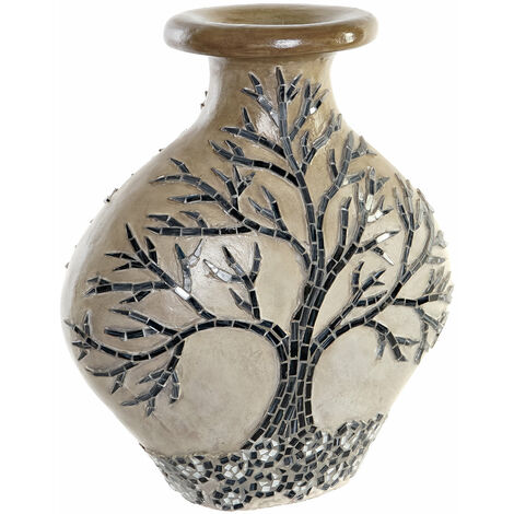 Terrakotta -Glasvase 30x15x33.5 Beige Baum Terrakotta Glass mehrfarbiger Materialfamilie Vasen Details Details