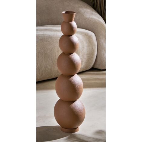 Terrakotta-Metallkugelvase, 75 cm, 20 x 75 cm