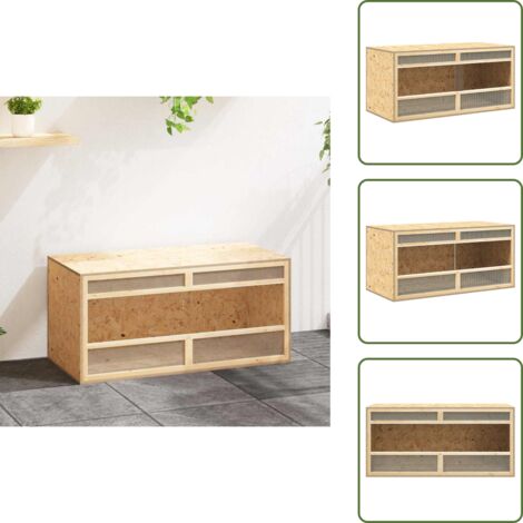 Terrario con vidrio - vidaXL Terrario de madera contrachapada 100x47x47 cm - Terrario con madera contrachapada
