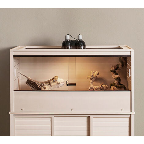 Terrario Grande para Reptiles y Otros pequeños Animales Mojave - 122x61x58cm - Decorativo para Interiores (marrón Claro)