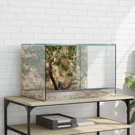 Terrarium avec stockage Transparent 60 x 40 x 40 cm Verre