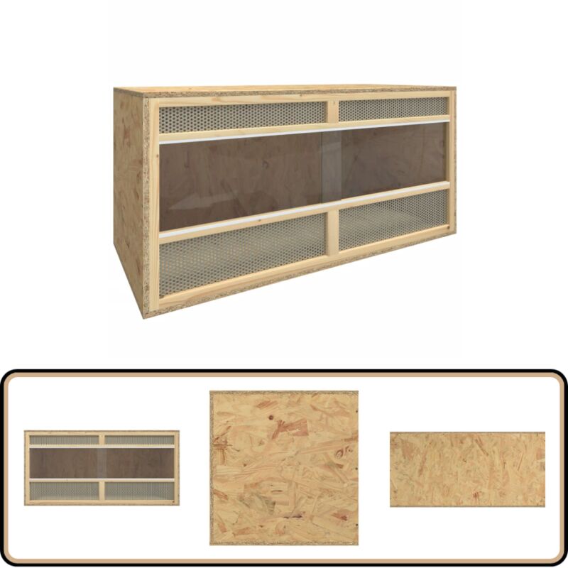 Vidaxl - Terrarium Bois d'ingénierie 100x47x47 cm - Terrarium Reptile - Terrarium Animal - Abri Reptile - Habitat Reptile - Caisse Reptile