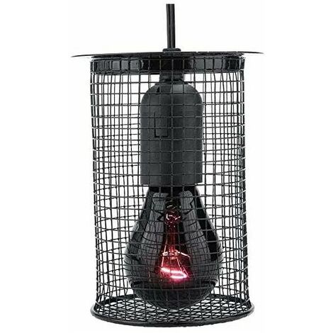 Terrarium Cage Heater Lamp Shade Protective Cage Prevent Scalding Free Animals (Small Round)
