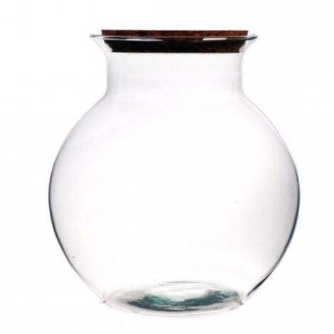 Terrarium Déco Verre Bouchon liège Bose Tulip 25x26,5