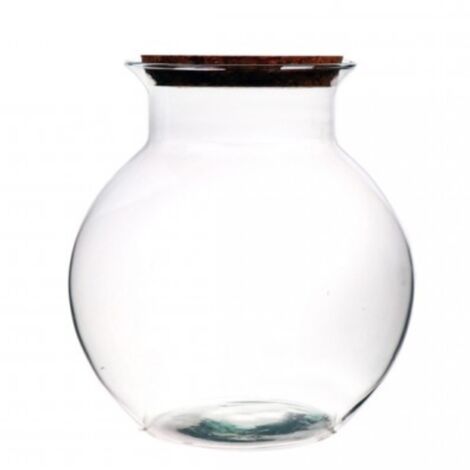 Terrarium en Verre bouchon liège Bose Tulip 19x20