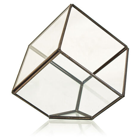 Terrarium en Verre - Cube sur Coin- Vendu par 1