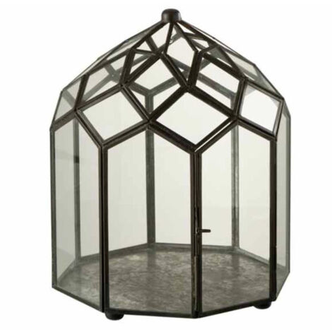 Terrarium en Verre Vintage "Brisla" 30cm Noir