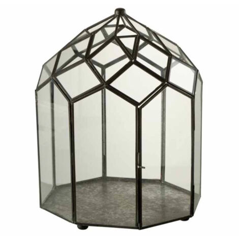 Terrarium en Verre Vintage "Brisla" 38cm Noir