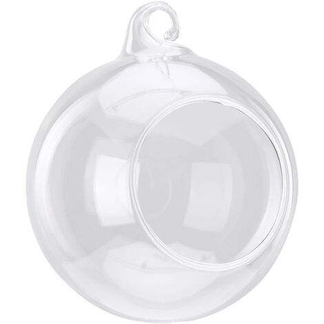 Terrarium suspendu en verre borosilicate résistant à la chaleur - 3 tailles (6cm/8cm/10cm) - avec cordon pour table ou suspension