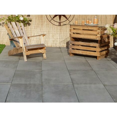 TERRASSE BETON GRIS 30 m² - 60 dalles