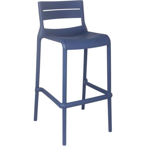 OVIALA Terrassenhochstuhl aus pazifischem blauem Kunststoff