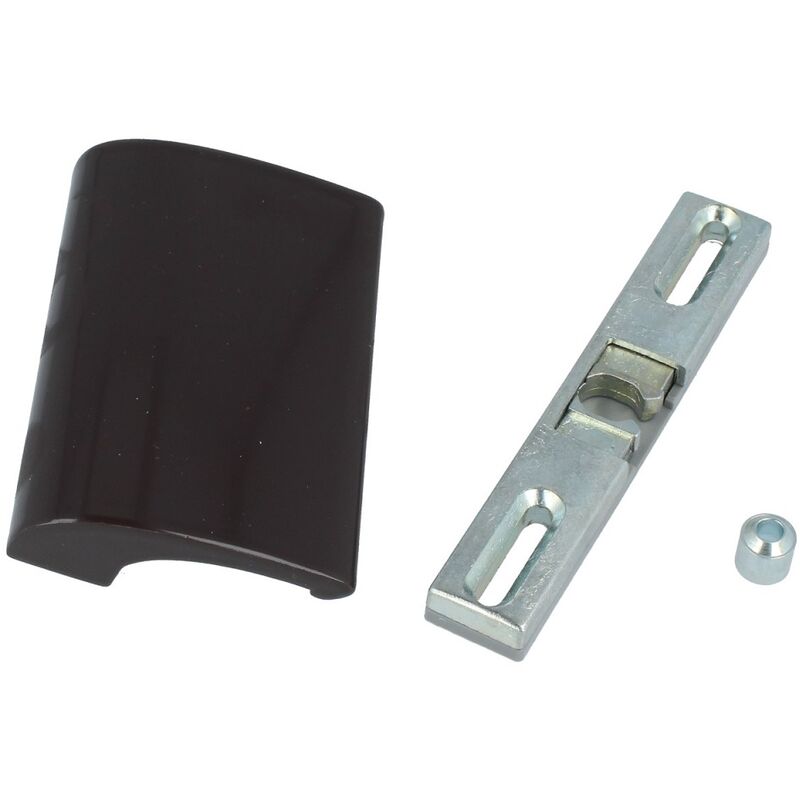 Ms Beschläge - Terrassentür-Set Design Türgriff Universalschnäpper Hülse Balkontürgriff Fensterschnäpper Braun - RAL8019