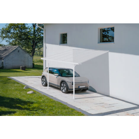 Terrassenüberdachung Carport KLEO 300L300 Aluminium Weiß