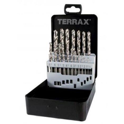 terrax-a214214-juegos de 19 brocas din 338 tipo n hss rectificadas