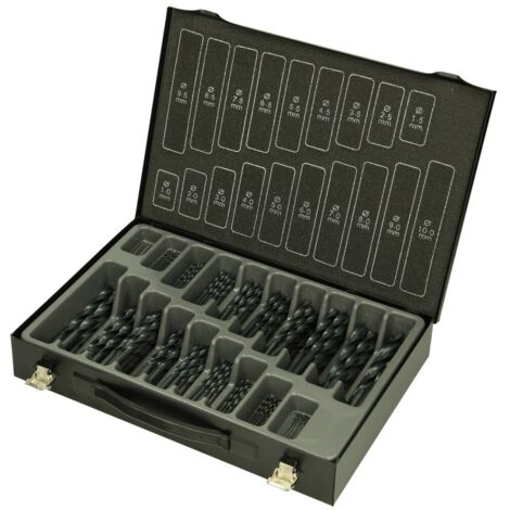 TERRAX by RUKO 5x Spiralbohrer-Magazin DIN 338 Typ N, HSS-R - 170 tlg. (Kunststoff) - A205200
