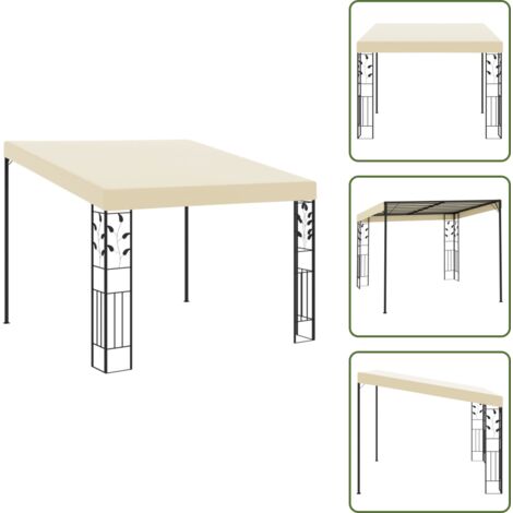 Terrazza - vidaXL Gazebo a Parete 3x3x2,5 m Crema - Ombra