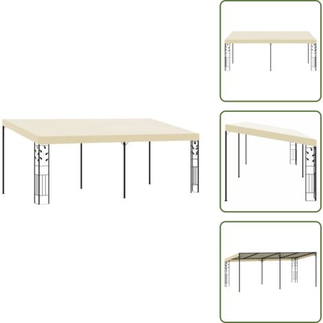 Terrazza - vidaXL Gazebo a Parete 6x3x2,5 m Crema - Ombra